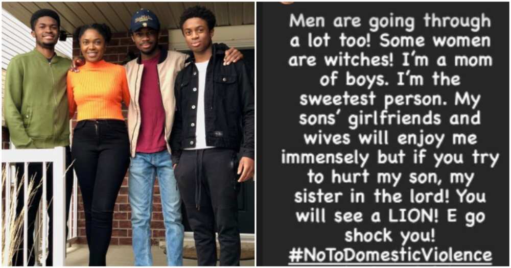 Omoni Oboli's sons, domestic violence