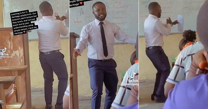 Lady shares video of her lecturer