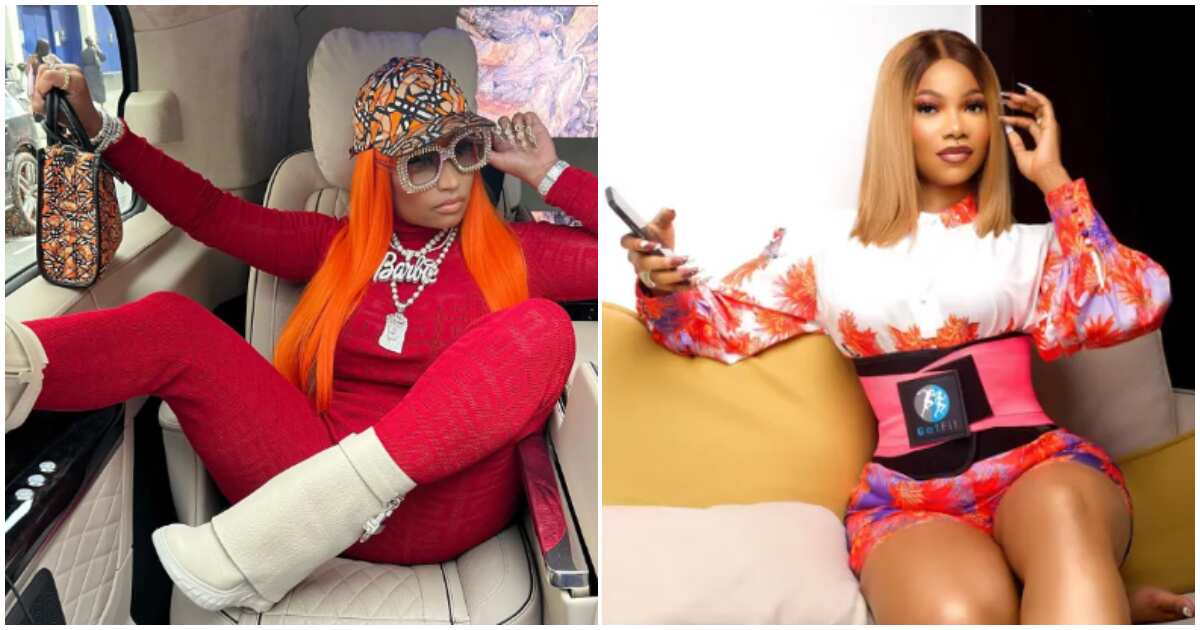 US rapper Nicki Minaj declares her love for Tacha in tending video, Nigerians react