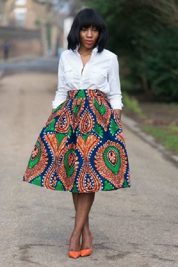 wide ankara skirt