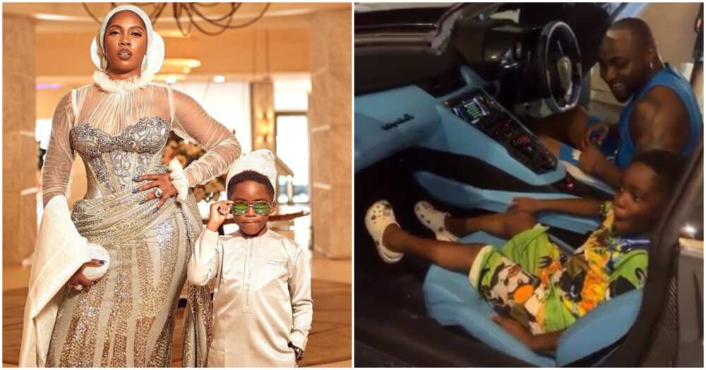 Davido and Jamil seen in cute videos.