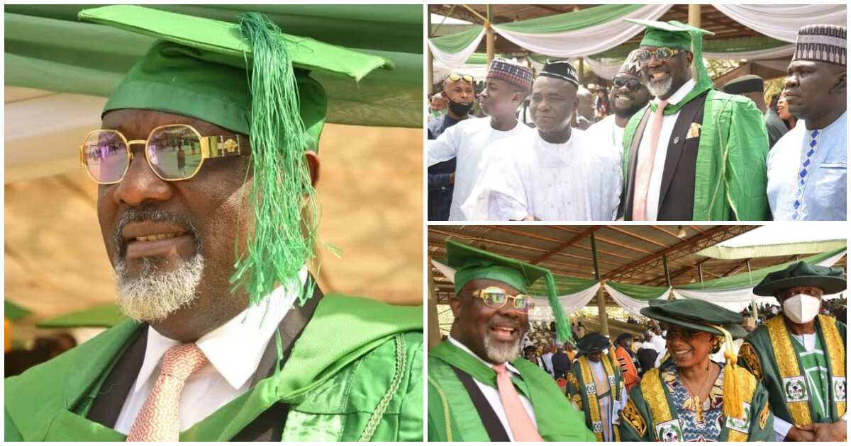 I am smarter than l think - Dino Melaye celebrates as he graduates from UniAbuja, photos emerge