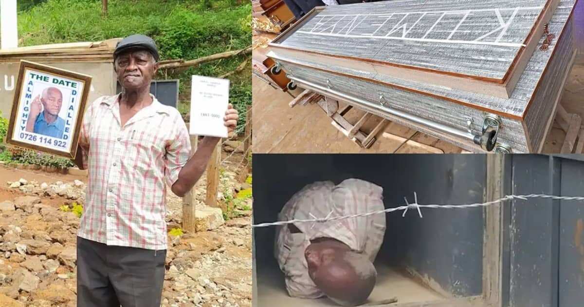 Man who had built burial place before his death, makes customised coffin, already paid undertakers