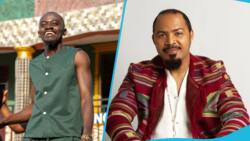 "Legend": LiI Win takes Ramsey Nouah, other stars to his school in Kumasi, fans cheer thespians