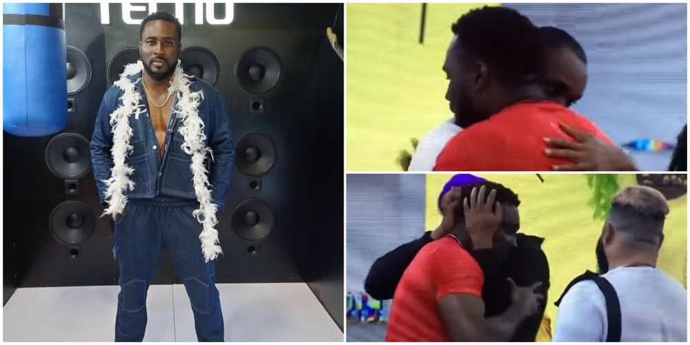 BBNaija's Pere cries after surviving eviction nomination