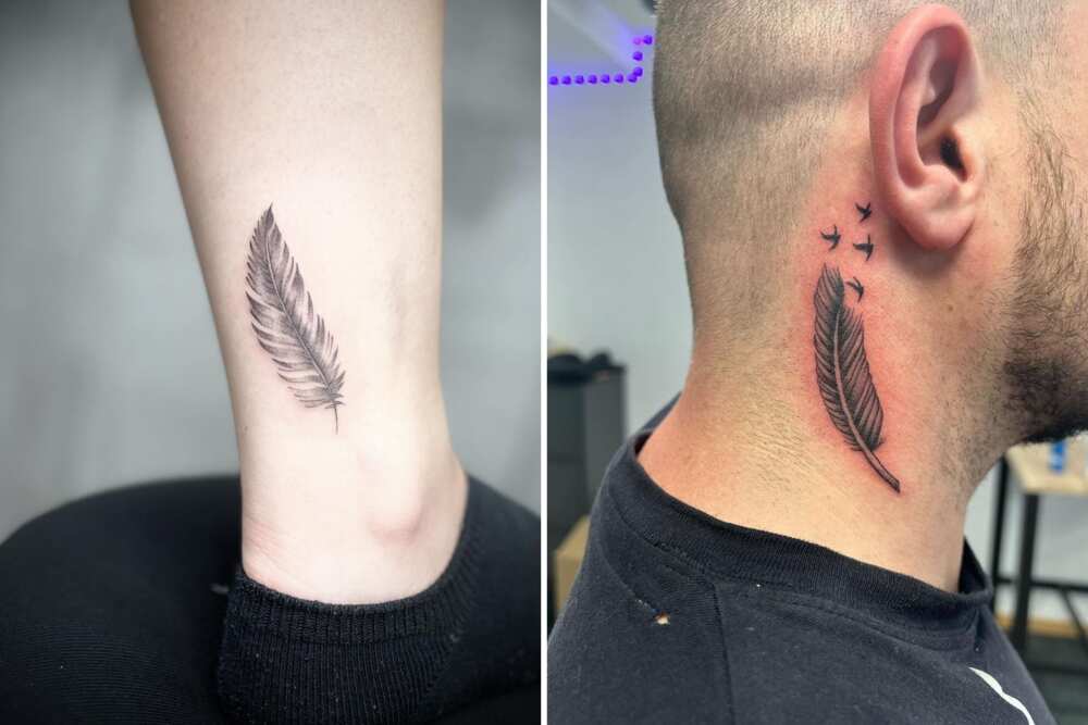 Mother and son matching tattoos