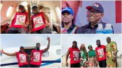 Peter Obi reacts as P-Square lands in Port Harcourt for Labour Party's presidential campaign, shares photos