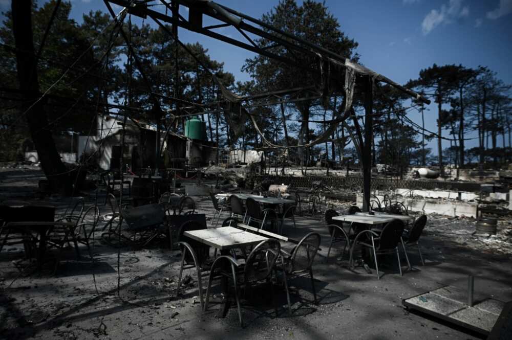 The remains of a burned out camp site near the Dune de Pilat.
