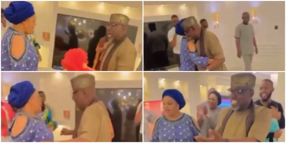 Valentine celebration: Ex-Imo governor Rochas Okorocha treats his wife to a lovely surprise