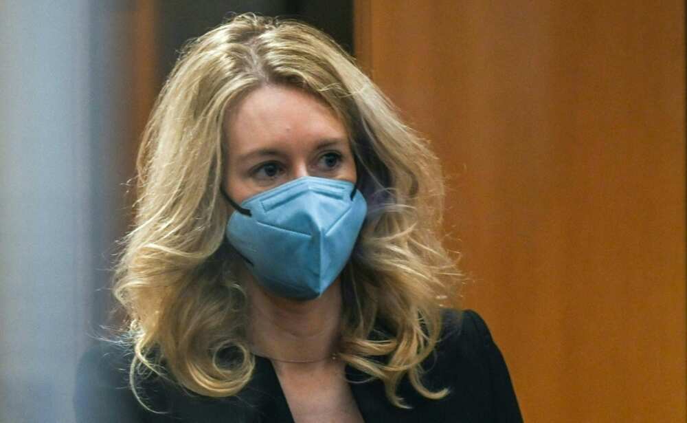 Elizabeth Holmes, pictured in November 2021, became a star of Silicon Valley when she said her now defunct start-up Theranos was perfecting an easy-to-use test kit that could carry out a range of medical diagnostics with just a few drops of blood