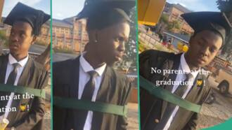Lonely university graduate sad as his parents fail to show up for his graduation ceremony
