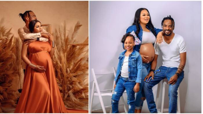 I love you faithfully, singer 9ice praises wife as she welcomes their second child, family stun in cute photos