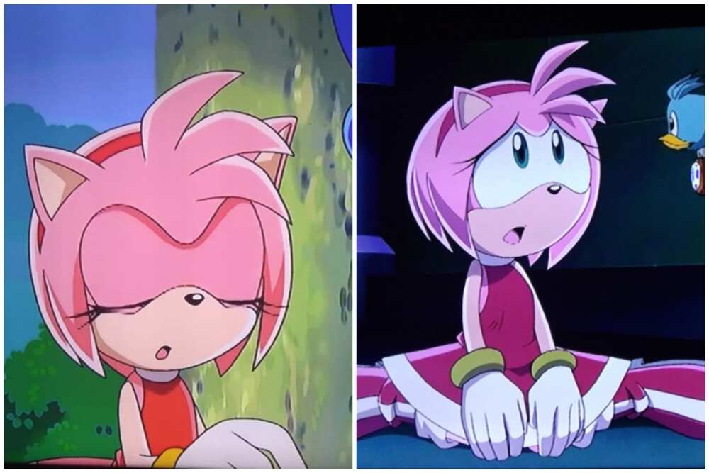 pink hair characters