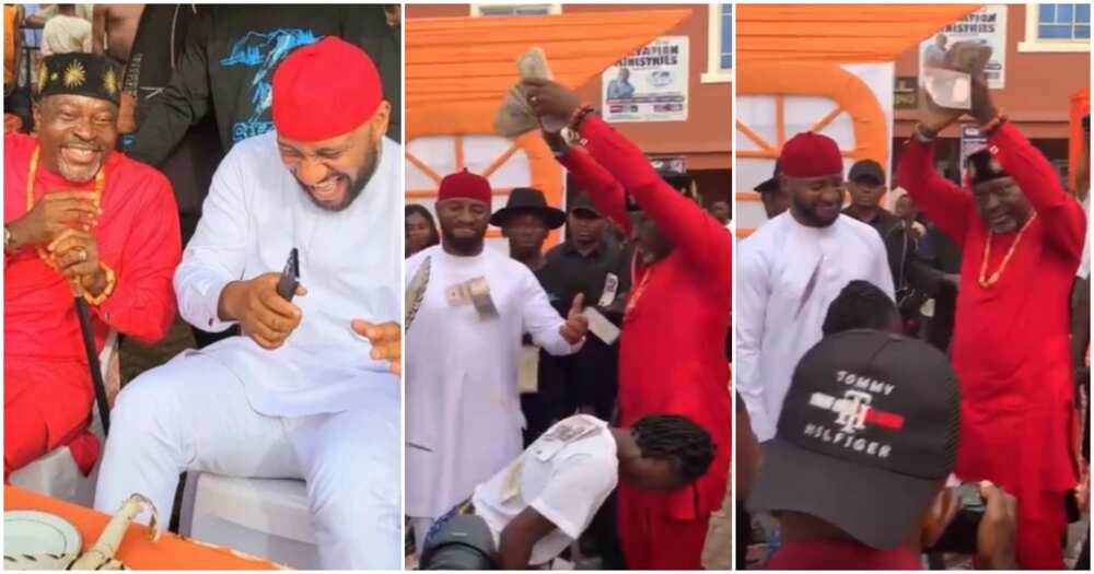 Actor Kanayo O. Kanyo rocks red outfit to event