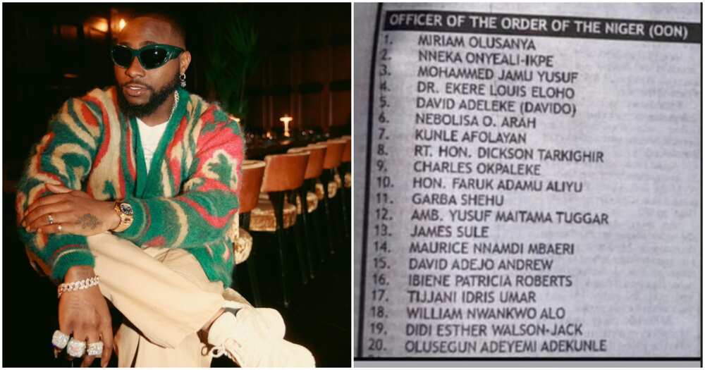 Davido bags national honour Davido bags national honour