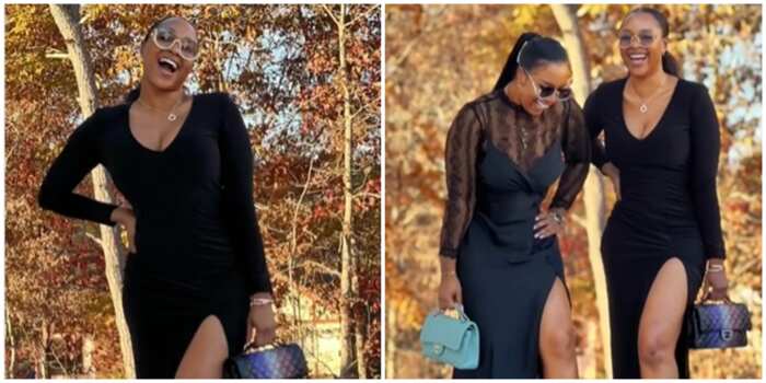 Friends that slay together: Stylish Anita Okoye matches outfits with gorgeous pal