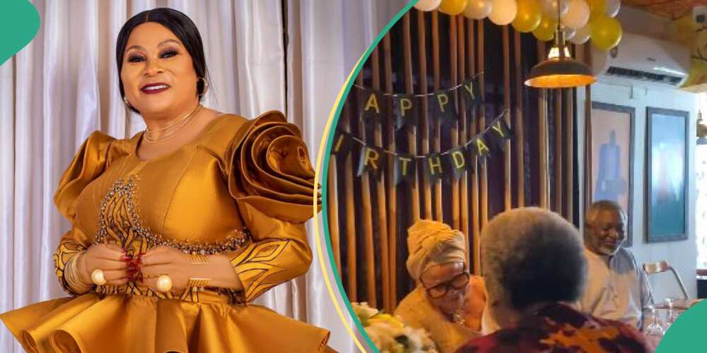 Sola Sobowale's daughter surprises mom with 60th birthday private lunch. Sola Sobowale's daughter surprises mom with 60th birthday private lunch.
