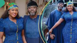 Actress Mercy Johnson and husband rock matching outfits in new photos, give power couple goals: “So beautiful”