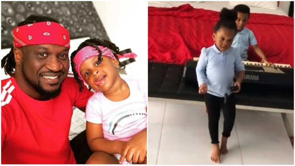 Musically good - Paul Okoye hypes his little daughter as she shows off her rap skills