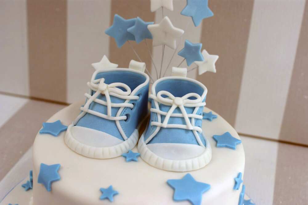 Unique baby shower cake for a boy