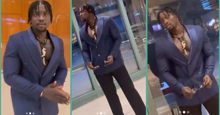 Netizens criticise VeryDarkMan's outfit to event in Abuja