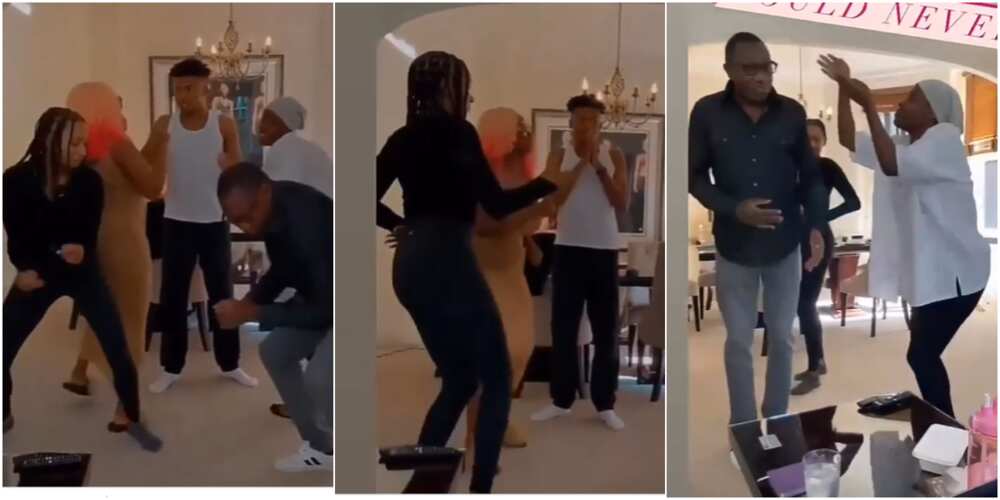 Femi Otedola parties and dances at home with his children