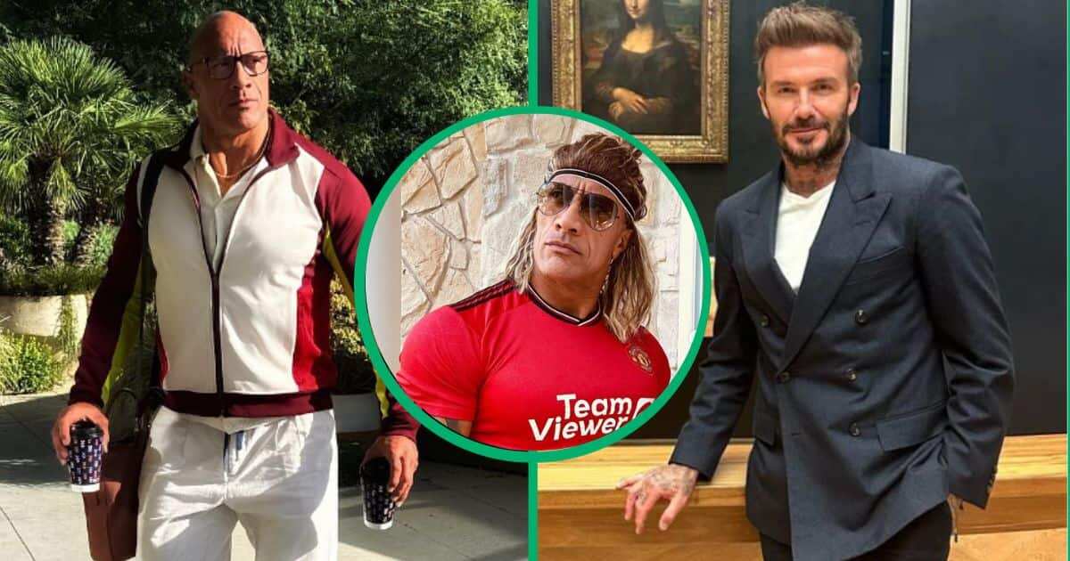 See how David Beckham reacted after Dwayne 'The Rock' Johnson dressed like him for Halloween