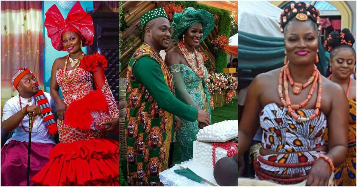 Beautiful photos of Chizzy Alichi and her groom at their traditional  wedding in Enugu (video) ▷ Legit.ng