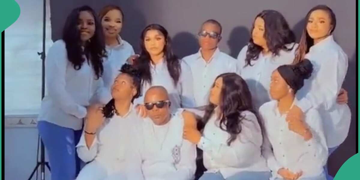 Video: Couple shows off their 7 female children and one boy