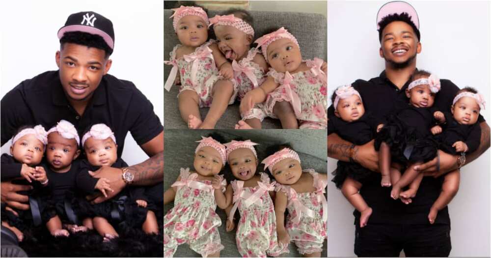 Couple drops beautiful photos of triplets to celebrate babies turning 6 months old, many react