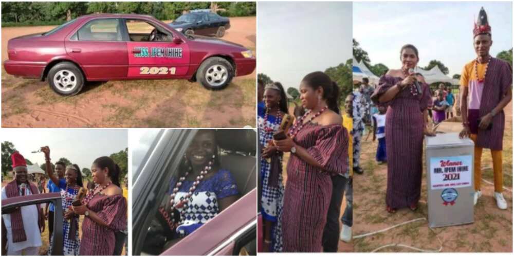 A young lady got a used Toyota Camry car for winning Miss Ipem Ihihe 2021 beauty pageant