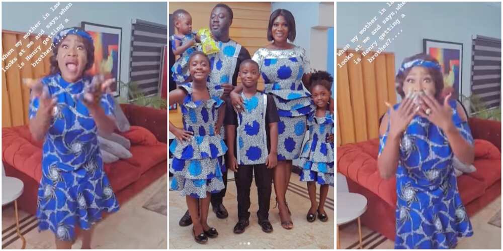 Mercy johnson and her family