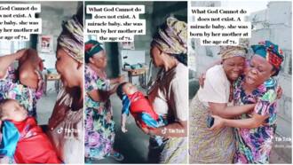 71-year-old Nigerian woman who married at age 50 finally gives birth to baby, flaunts her healthy kid in video