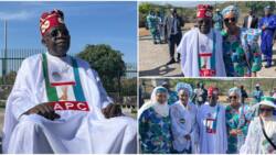 Just in: Heavy security as Buhari, others storm Jos for Tinubu/Shettima campaign kick-off