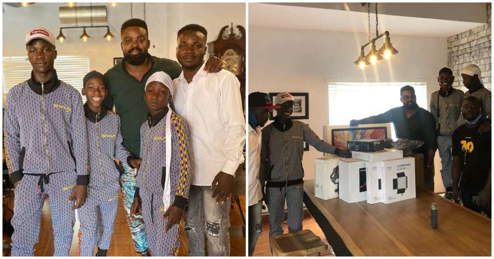 Netflix gifts Ikorodu Bois production gadgets to upgrade their movie-making skills, see photos