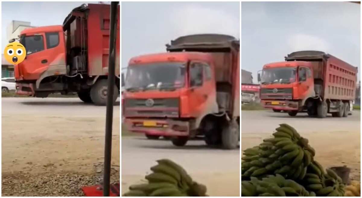 Watch: This driver is riding a truck that has no front tires