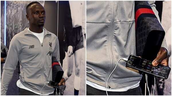 Sadio Mane spotted carrying iPhone with broken screen despite earning £