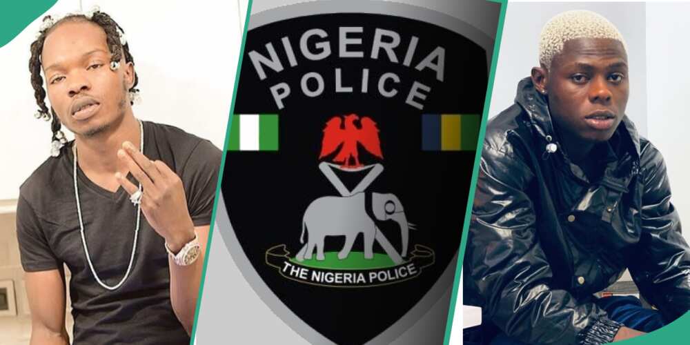 Naira Marley detained over Mohbad's death, Nigerian police logo