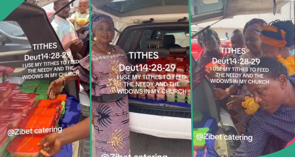 Woman uses her tithes to cook food, shares them to the poor