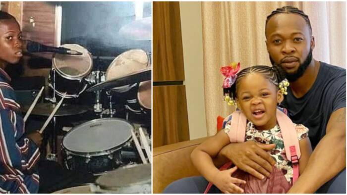 Singer Flavour shares photo of his humble beginnings as he and daughter mark birthday on the same day