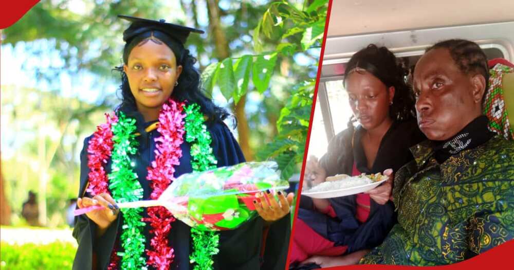 Mercy Gatwiri took her mom, who is suffering from memory loss, with her on her graduation day.