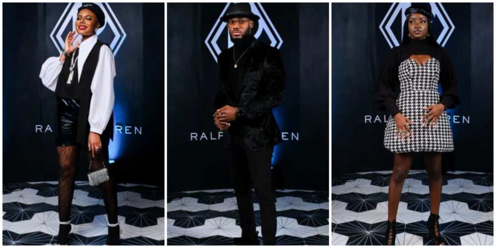 Photos of Nigerian celebrities at an event.