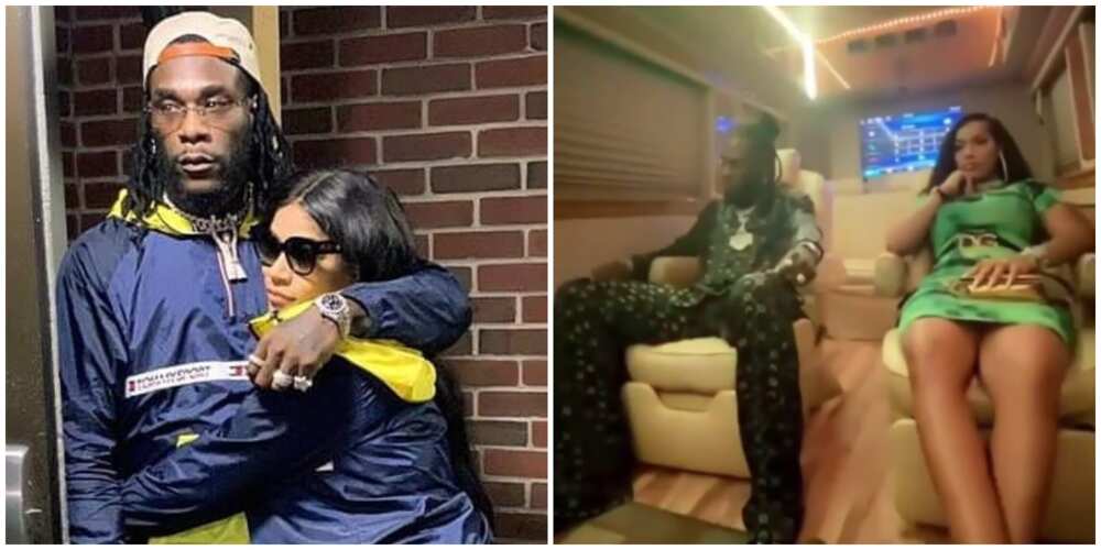 Burna Boy and girlfriend Steff London sighted chilling together in Lagos