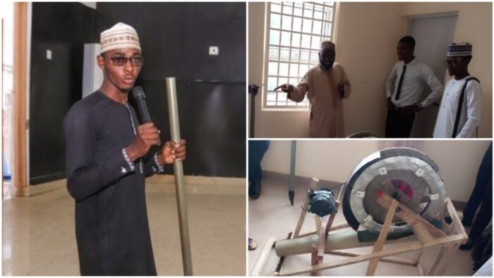 Meet talented Gombe state university student who invented turbine engine that can generate electricity (photos)