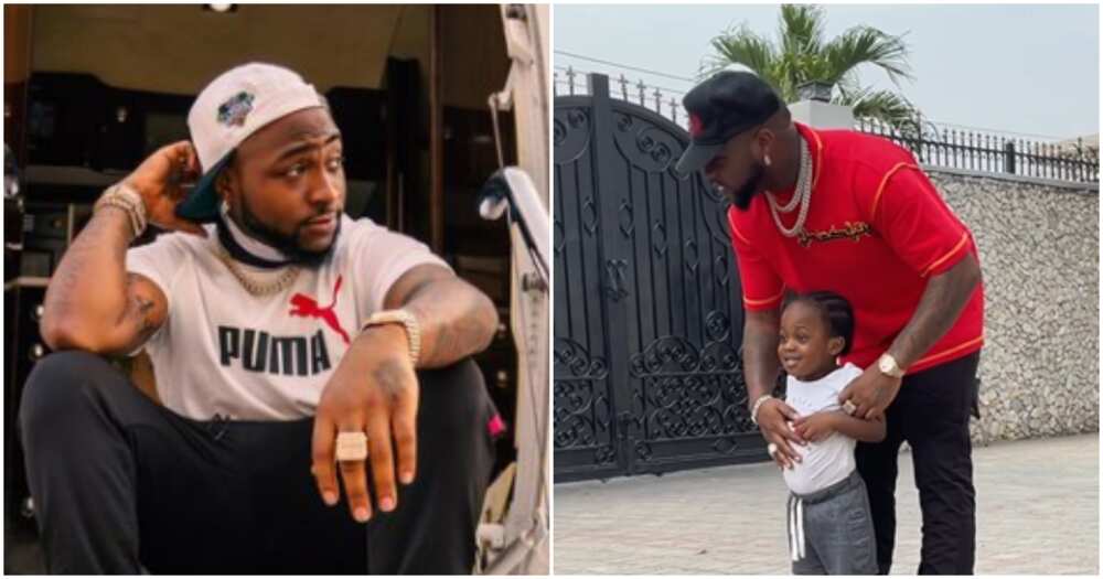 Nigerian singer Davido and late son Ifeanyi
