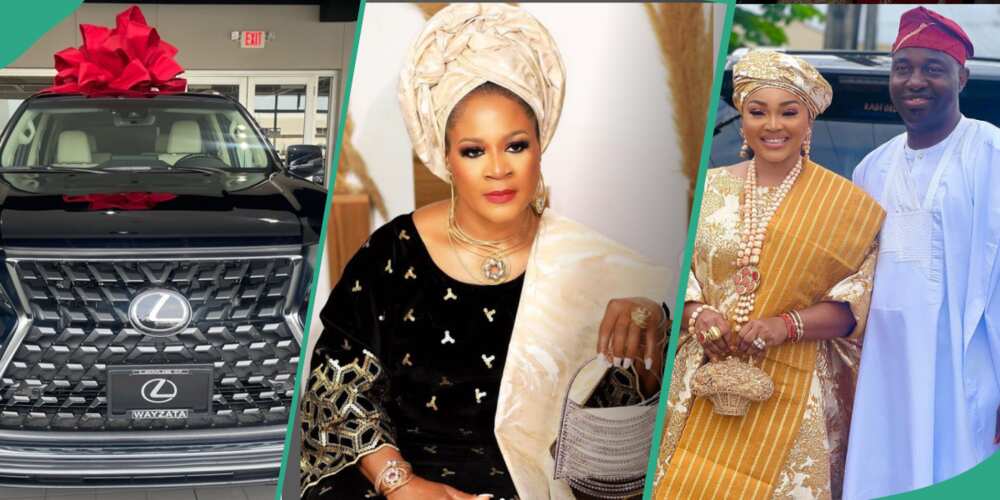 Mercy Aigbe's husband's first wife's new car, Mercy Aigbe and husband