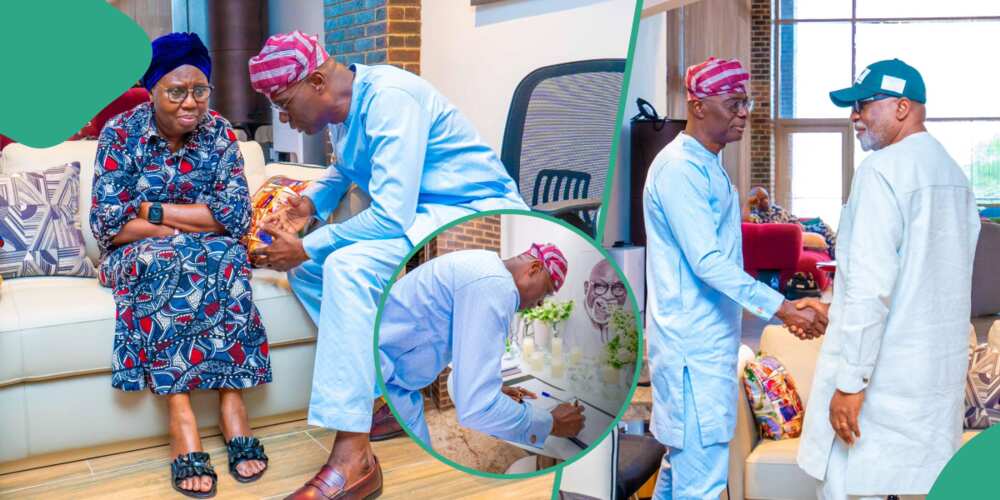 Governor Sanwo-Olu on Friday, December 29 visited the residence of the late Rotimi Akeredolu