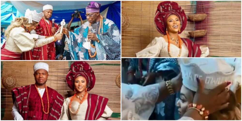 Lovely Photos, Videos From Coronation Ceremony As TV Girl Stephanie Coker and Husband Bag Chieftaincy Titles