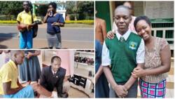 15-year-old son of single mum rejected for offering fowl as school fees finally gets admitted, photos emerge