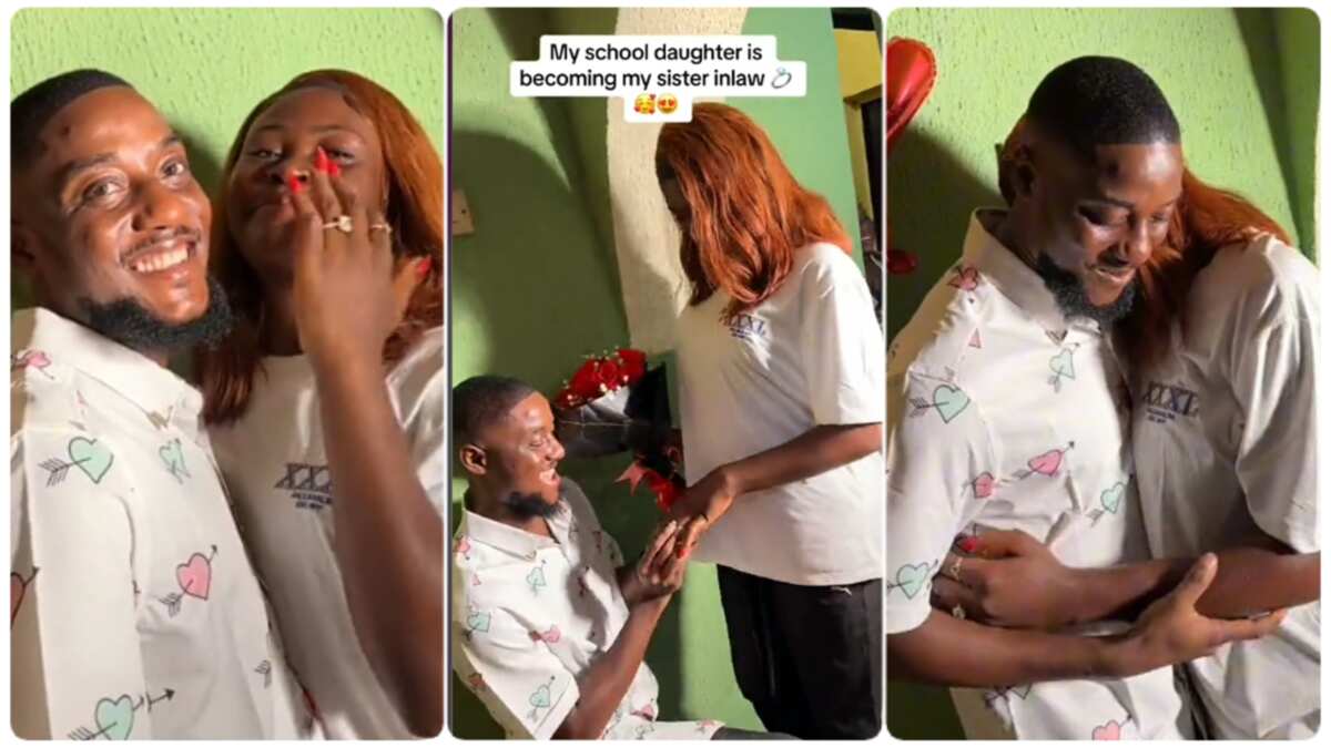 VIDEO: Lady shares moment her brother proposes to her school daughter, making her sister-in-law